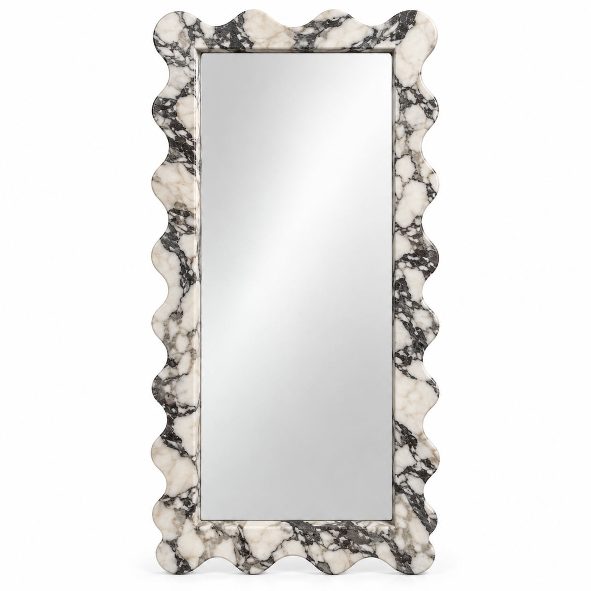 Viola Wavy Marble Mirror