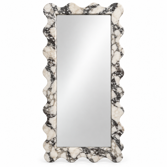 Viola Wavy Marble Mirror