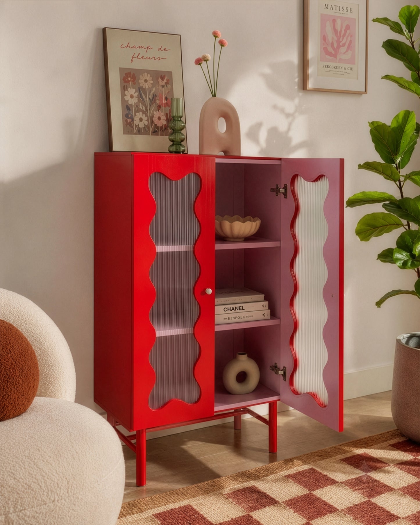 Wave Glass Cabinet