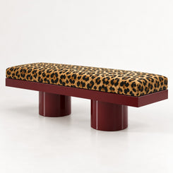 Leo Leopard Print Bench