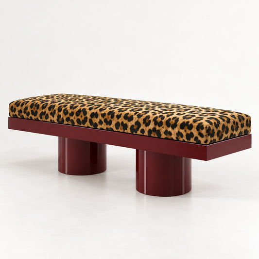 Leo Leopard Print Bench