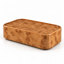 Maple Rounded Burl Wood Coffee Table